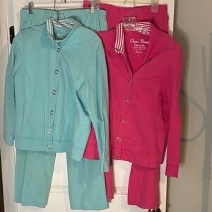 Pink and Blue Jackets and Pants